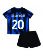 Inter Milan Hakan Calhanoglu #20 Domácí dres pro děti 2023-24 Krátký Rukáv (+ trenýrky)